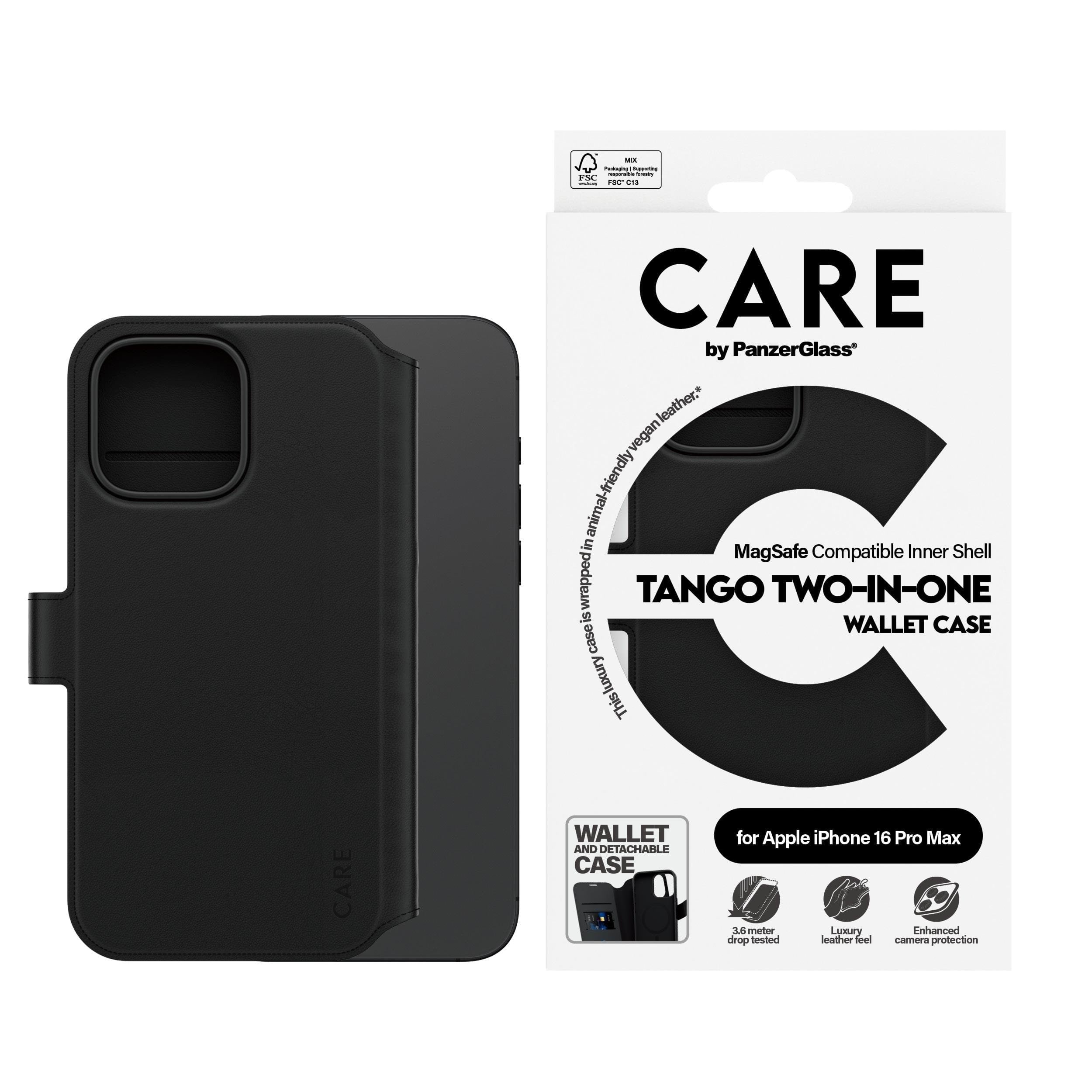 Care by Panzerglass Case Feature Tango Two-in-one Wallet Case Iphone 16 Pro Max - Handys Cover Cases