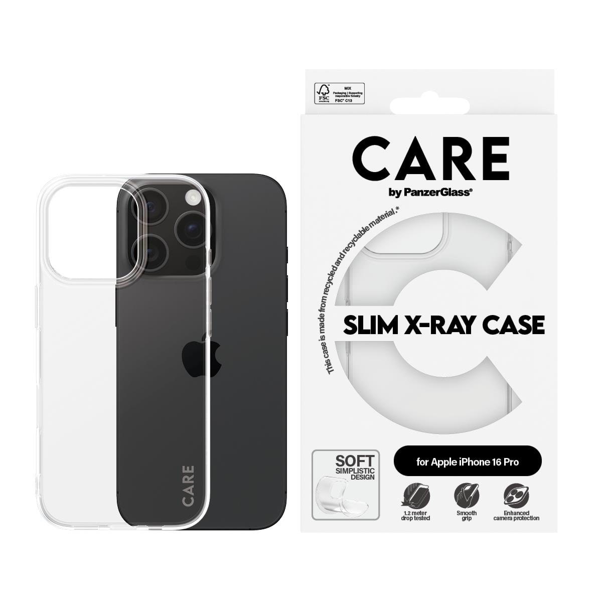 Care by Panzerglass Case Fashion X-ray Soft Basic Iphone 16 Pro - Handys Cover Cases