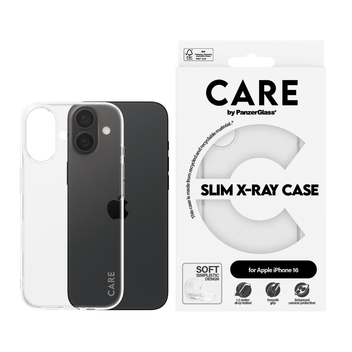 Care by Panzerglass Case Fashion X-ray Soft Basic Iphone 16 - Handys Cover Cases Panzer1441
