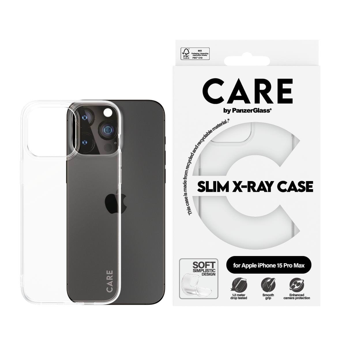 Care by Panzerglass Fashionable Case Transparent X-ray Soft Basic Iphone 15 Pro Max - Handys Cover Cases