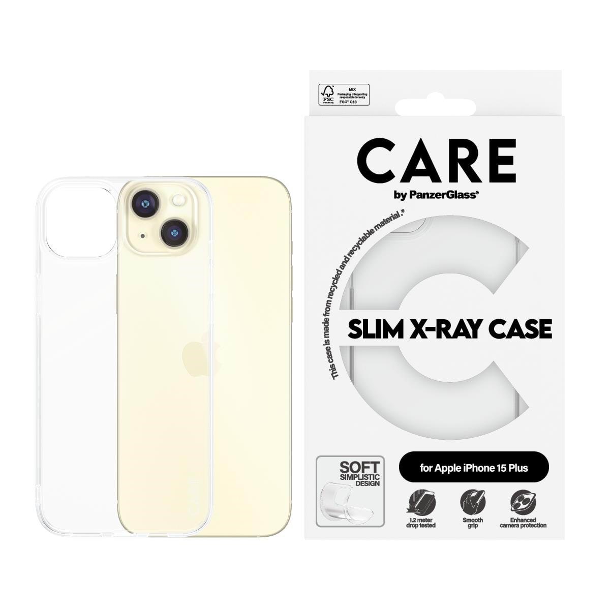 Care by Panzerglass Fashionable Case Transparent X-ray Soft Basic Iphone 15 Plus - Handys Cover Cases Panzer1435