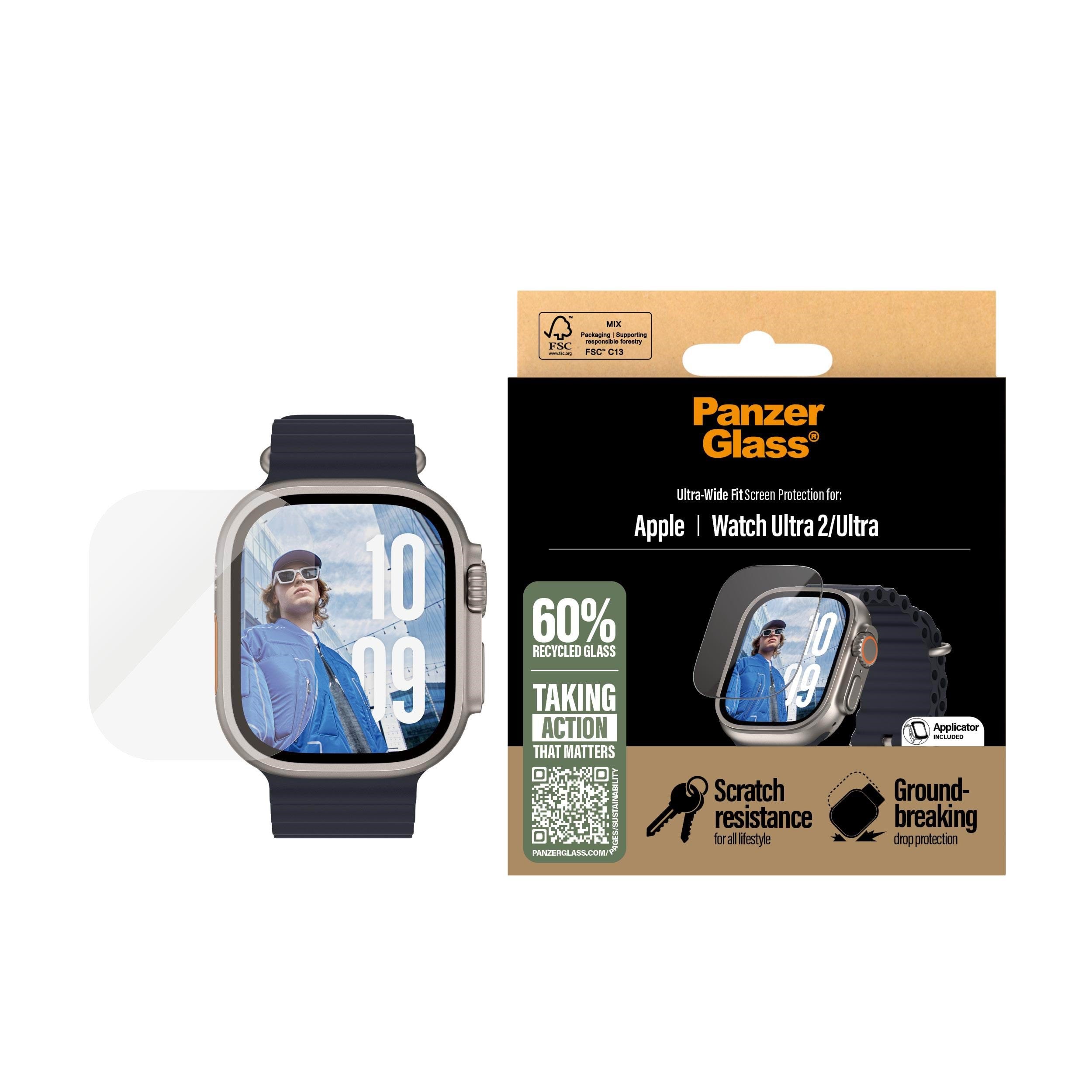 Panzerglass Screen Protector Apple Watch Ultra 2 | Ultra-wide Fit - Smartwatch Accessories Panzer3712