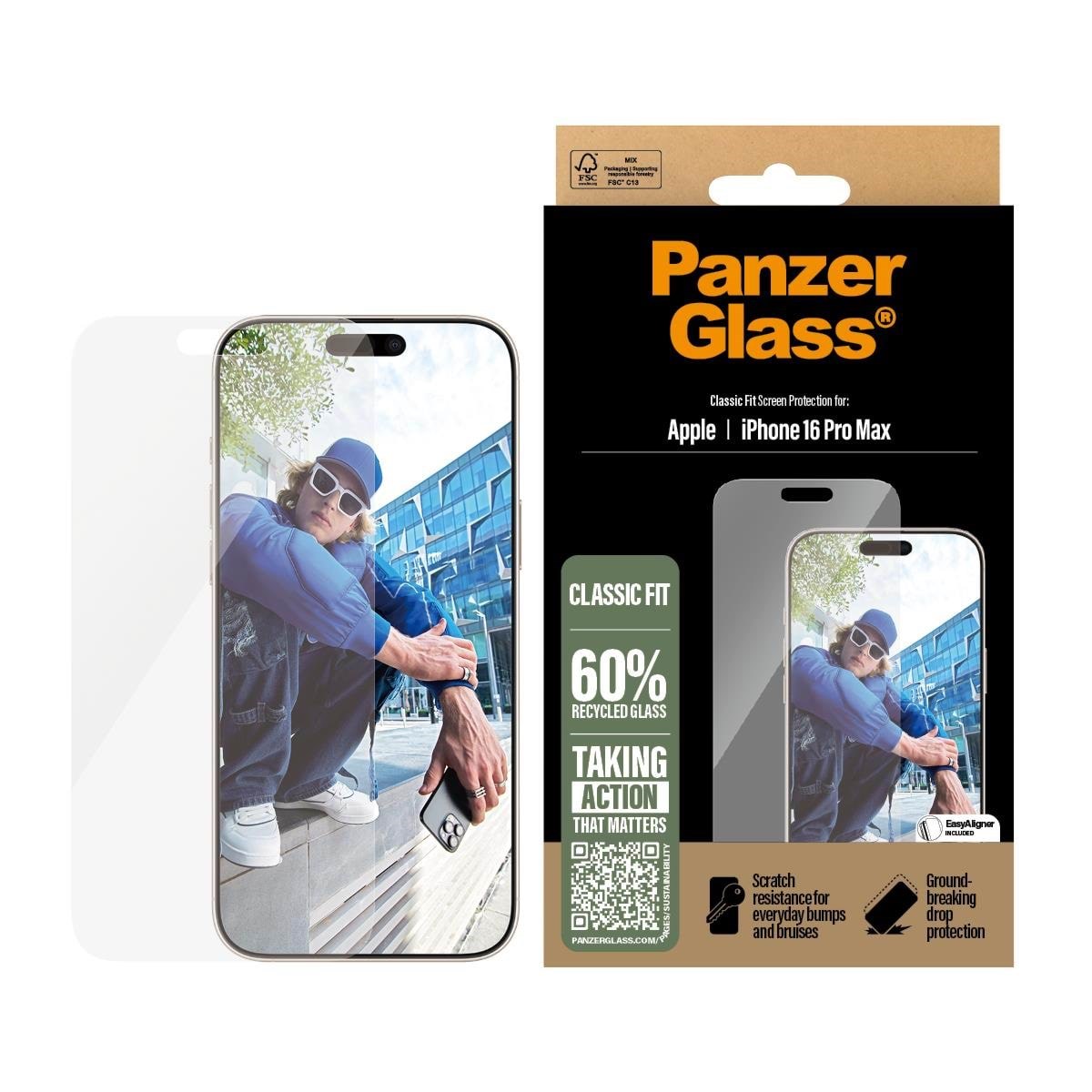 Panzerglass Screen Protector Iphone 16 Pro Max | Classic Fit - Handys Schutzfolie