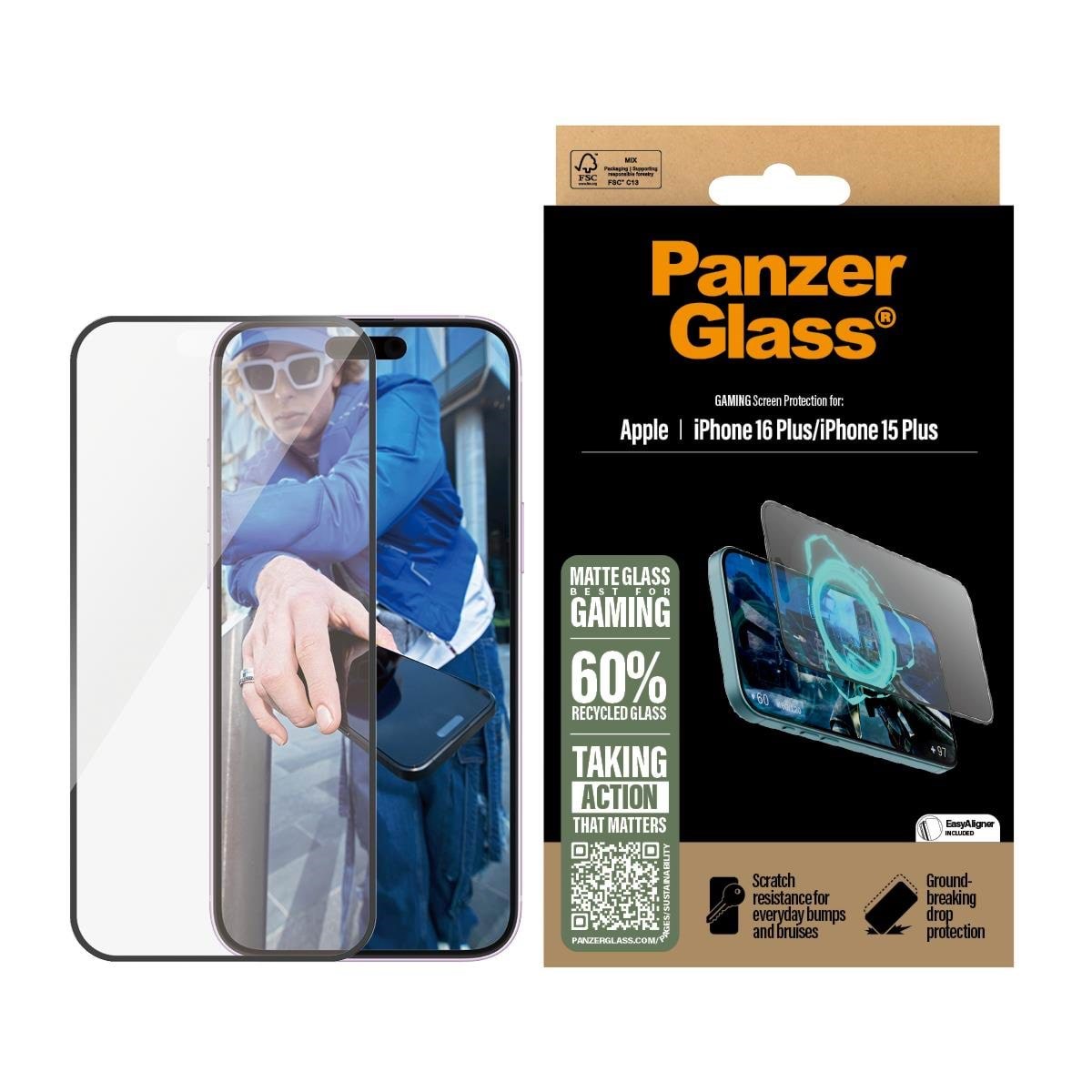 Panzerglass Gaming Screen Protector Iphone 16 Plus | Ultra-wide Fit - Handys Schutzfolie