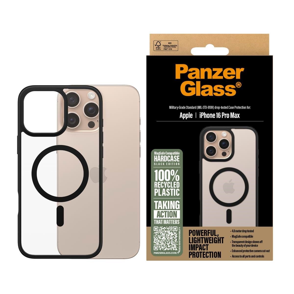 Panzerglass Hardcase Black Magsafe Iphone 16 Pro Max - Handys Cover Cases