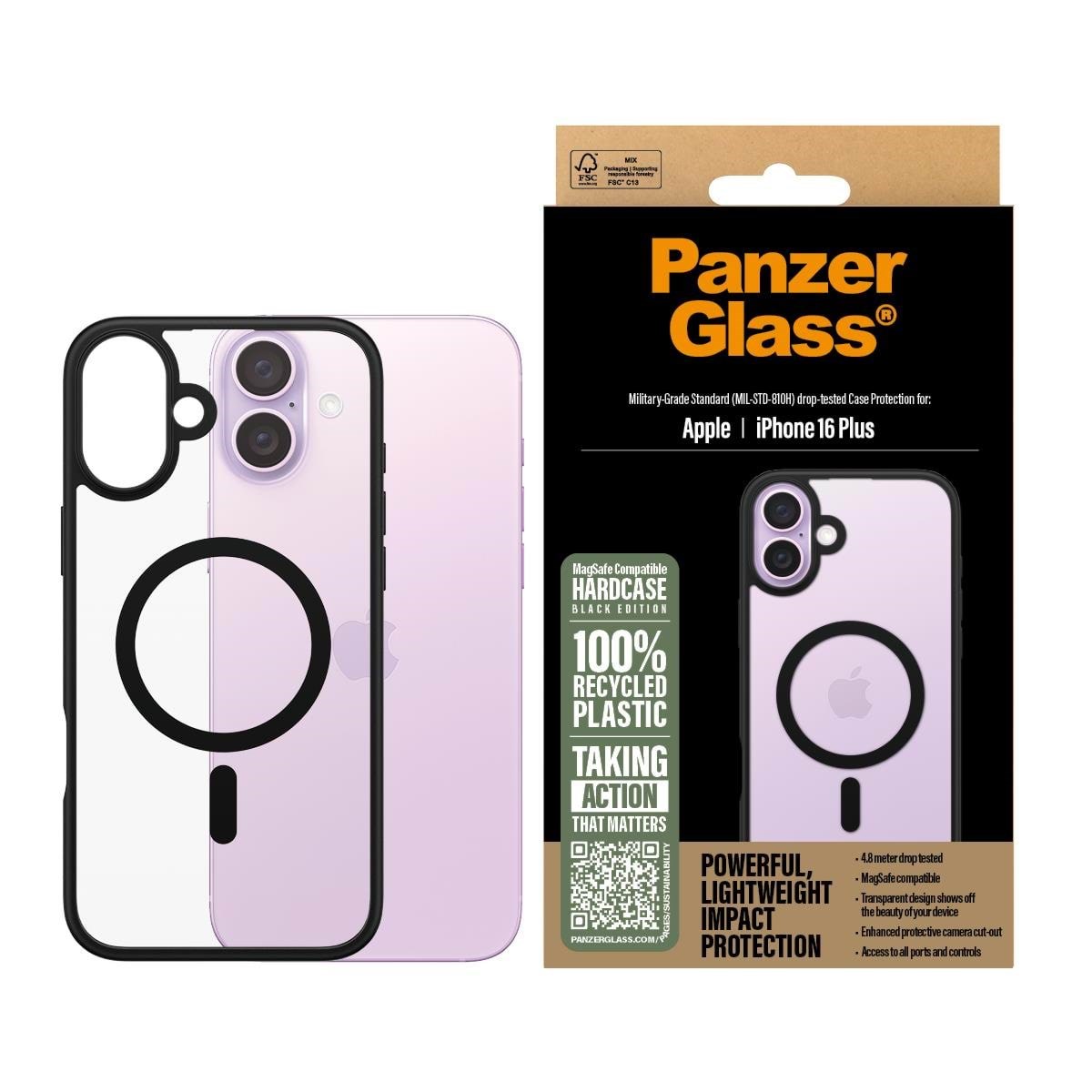 Panzerglass Hardcase Black Magsafe Iphone 16 Plus - Handys Cover Cases