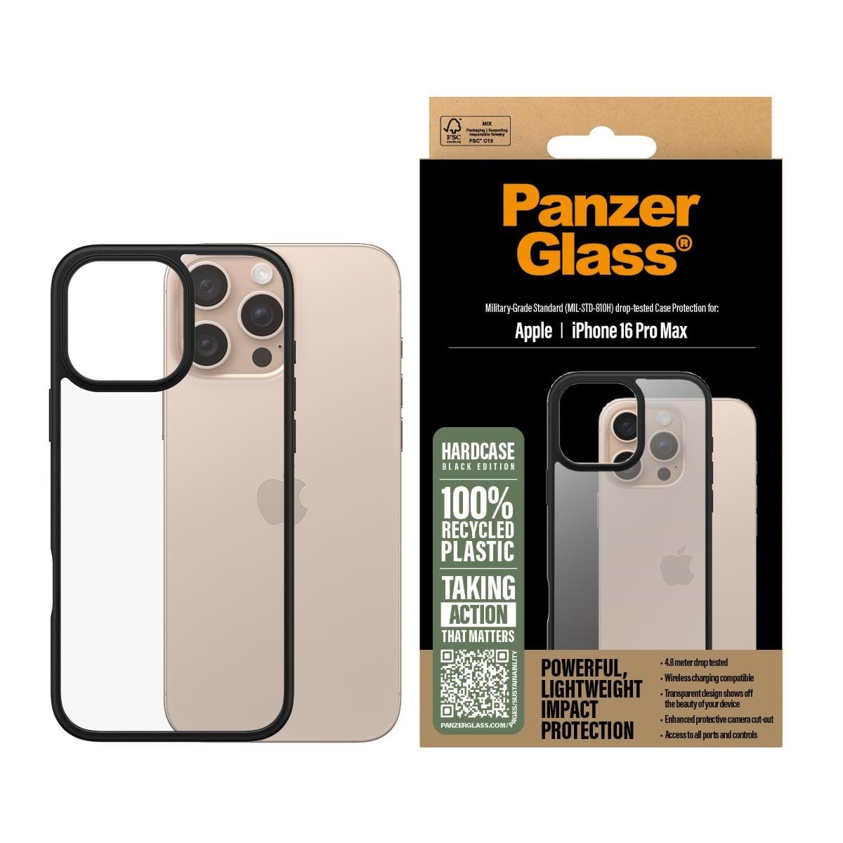 Panzerglass Hardcase Black Iphone 16 Pro Max - Handys Cover Cases Panzer1298