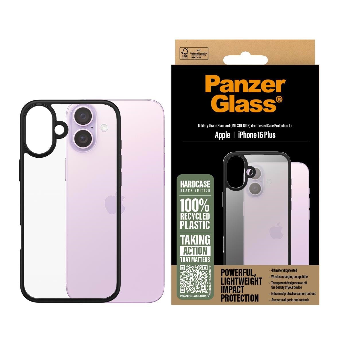 Panzerglass Hardcase Black Iphone 16 Plus - Handys Cover Cases