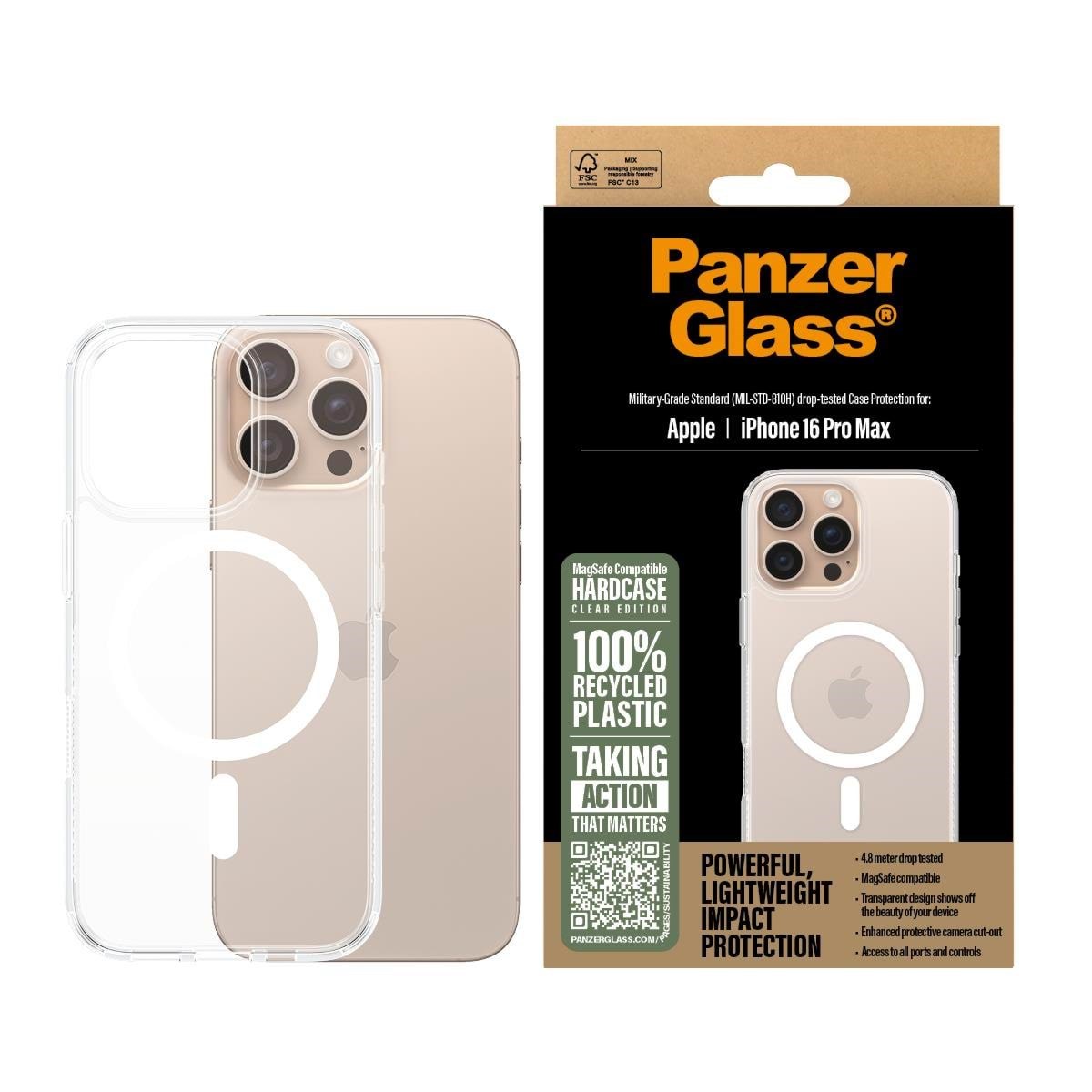 Panzerglass Hardcase White Magsafe Iphone 16 Pro Max - Handys Cover Cases Panzer1294