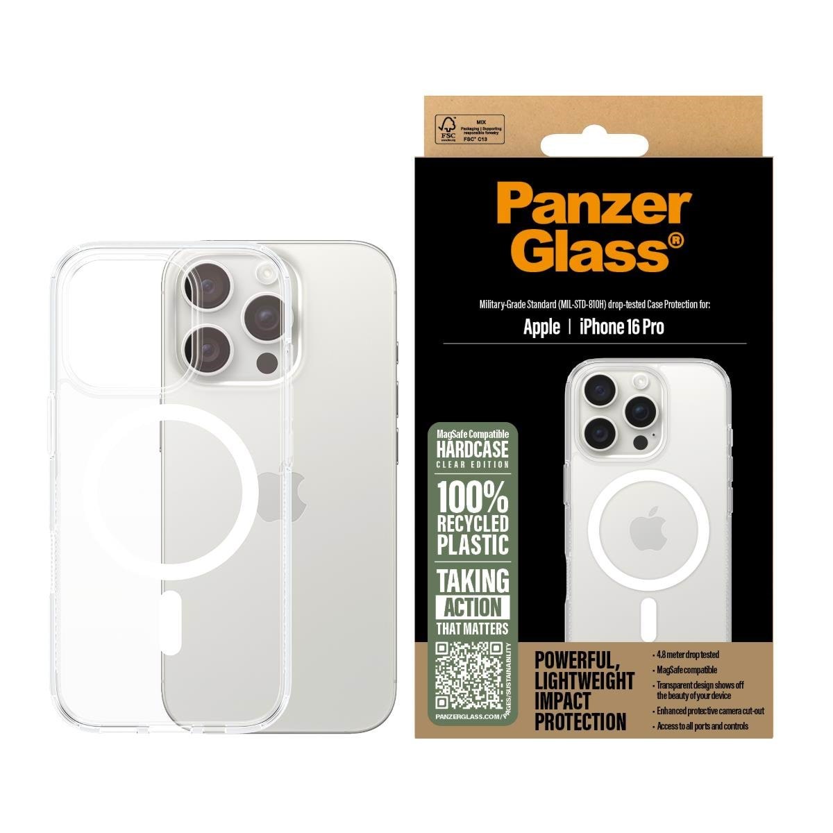 Panzerglass Hardcase White Magsafe Iphone 16 Pro - Handys Cover Cases Panzer1292