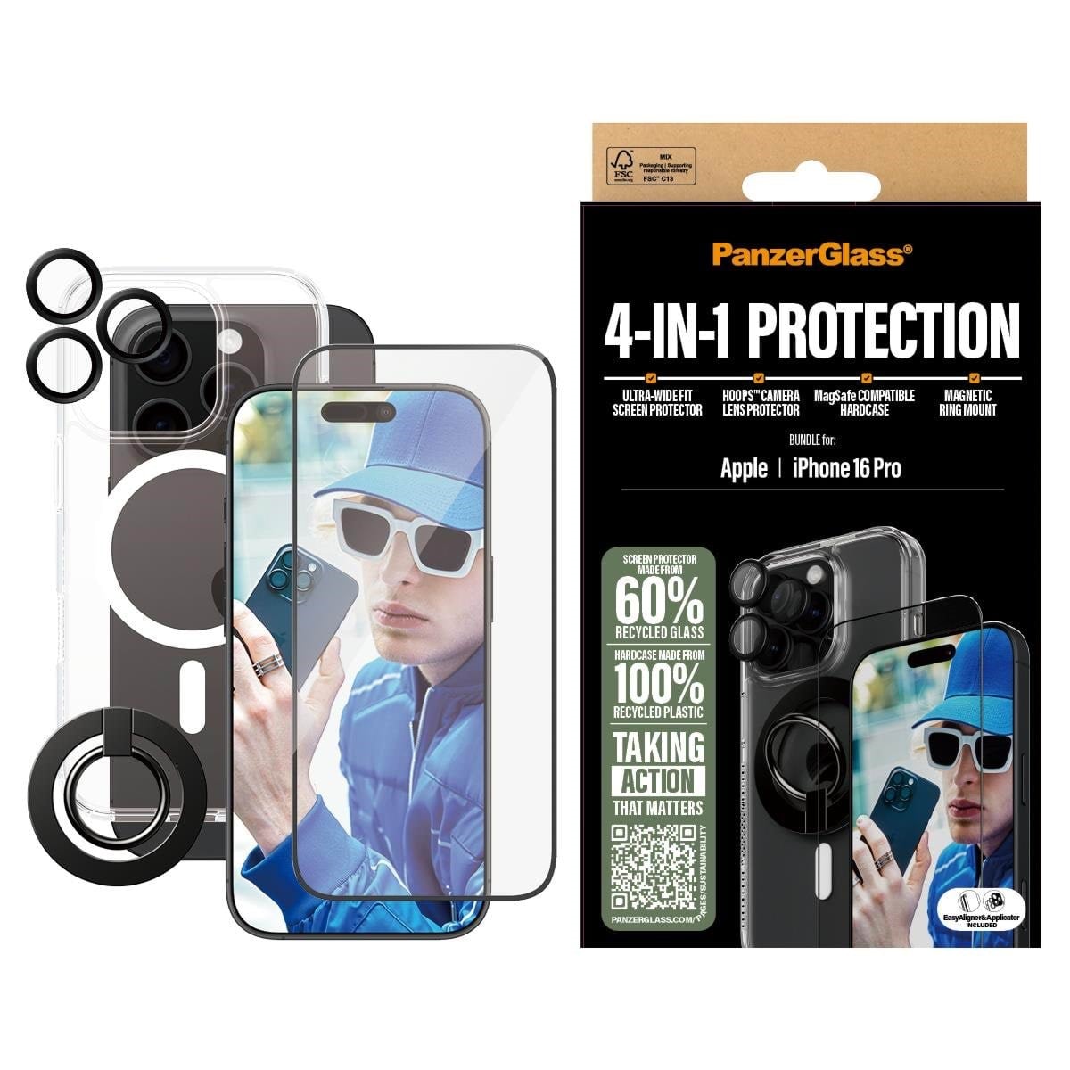 Panzerglass 4-in-1 Protection Bundle Iphone 16 Pro - Handys Schutzfolie
