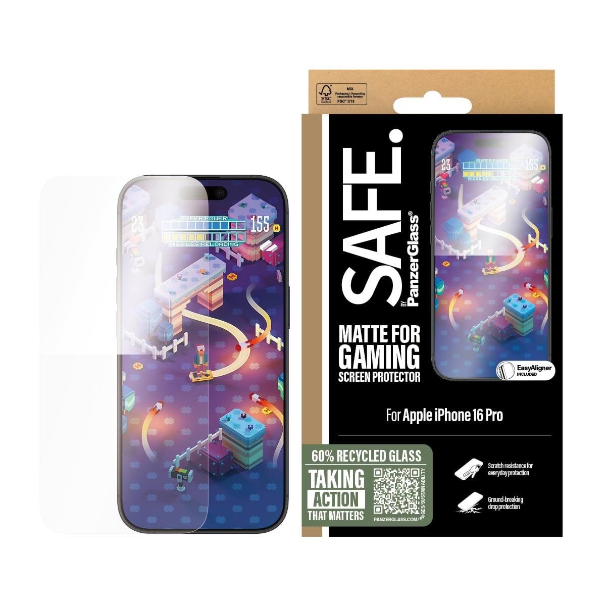 Safe by Panzerglass Gaming Screen Protector Iphone 16 Pro | Ultra-wide Fit - Handys Schutzfolie Safe95887