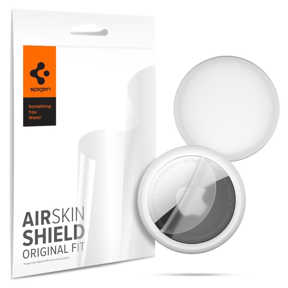 Spigen Airskin Shield HD 4 Pack - Clear - Apple Airtag - Handys Anderes Zubehoer Afl03151