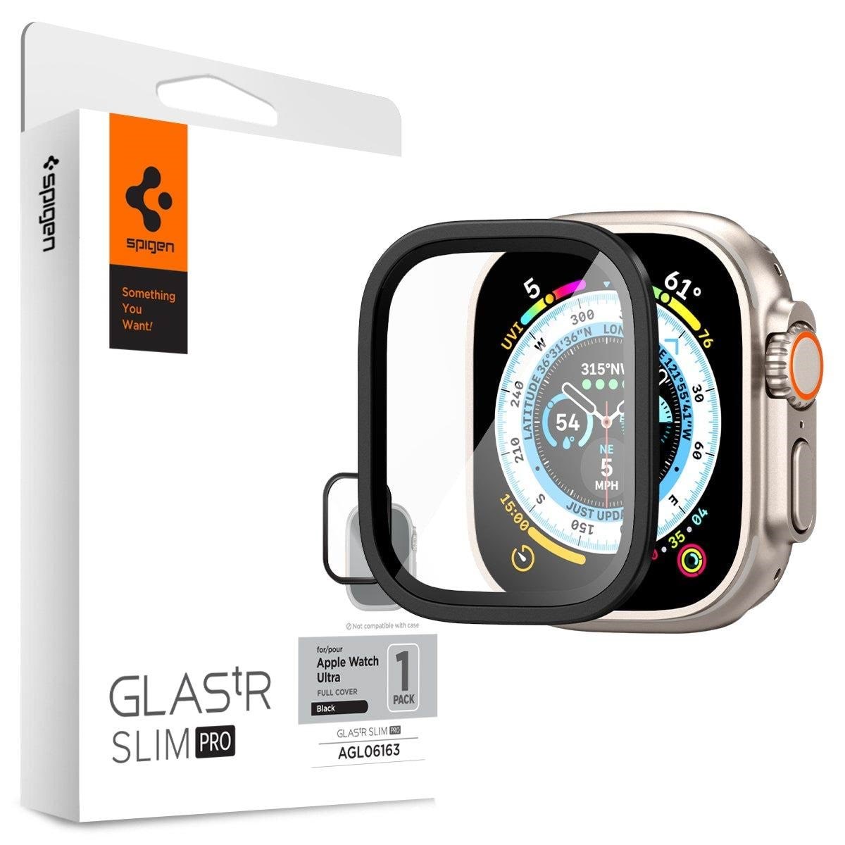 Spigen Glass tR Slim Pro 1 Pack - Black - Apple Watch Ultra 2/ultra 49mm - Smartwatch Accessories