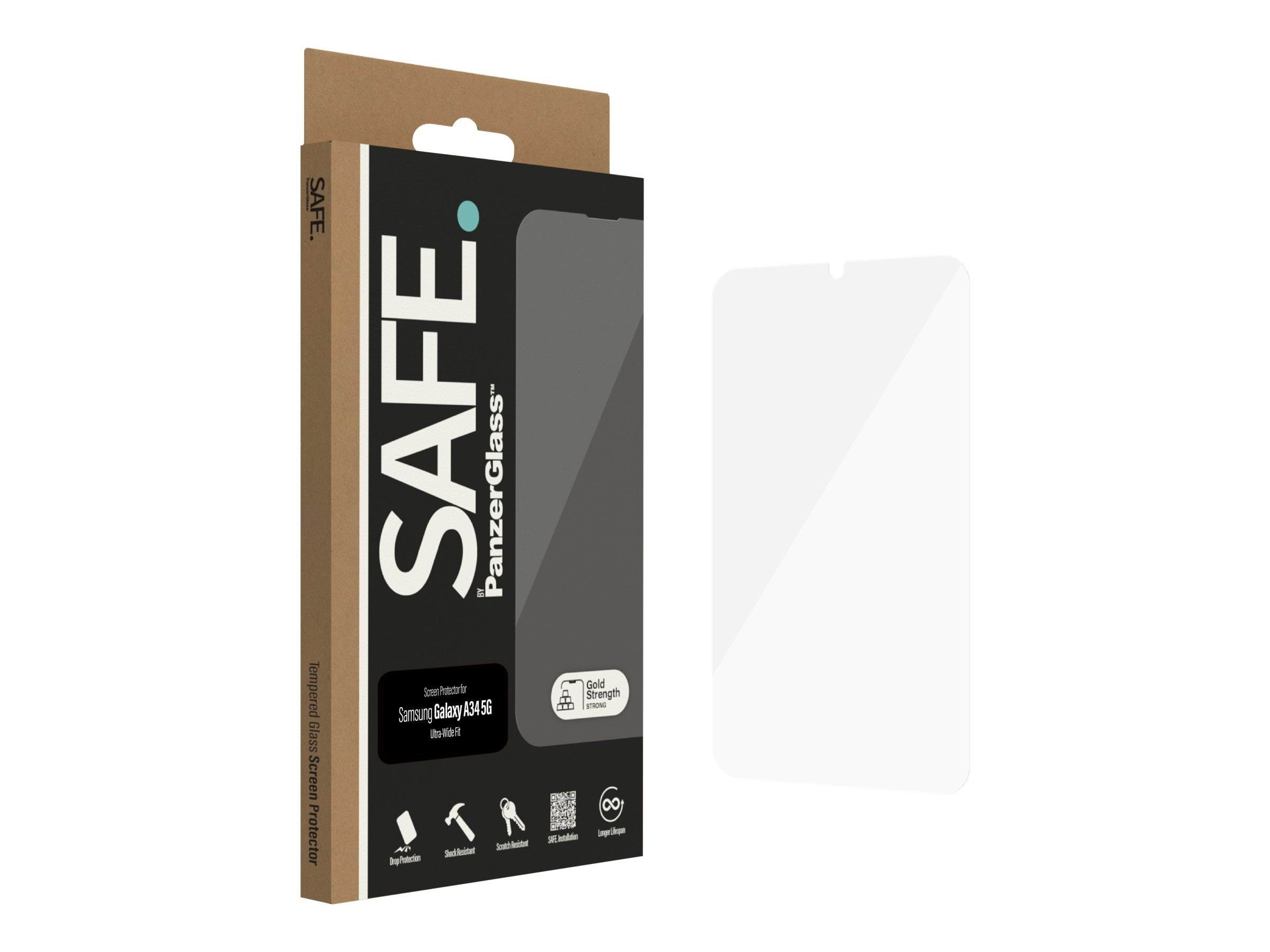 Safe by Panzerglass Screen Protector Samsung Galaxy A34 5G | Ultra-wide Fit - Handys Schutzfolie