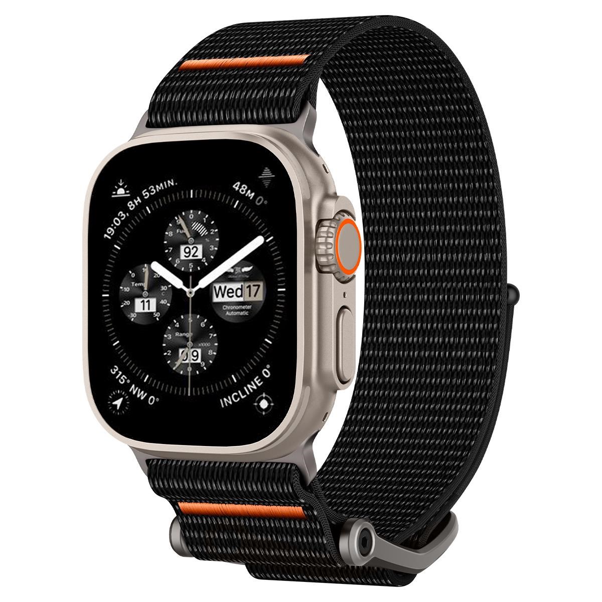 Spigen Durapro Flex - Black - Apple Watch 49mm/46mm/45mm/44mm - Smartwatch Accessories Amp05981