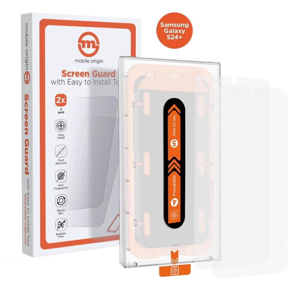 Mobile Origin Screen Guard Easy Applicator - 2 Pack - Samsung Galaxy S24+ - Handys Schutzfolie