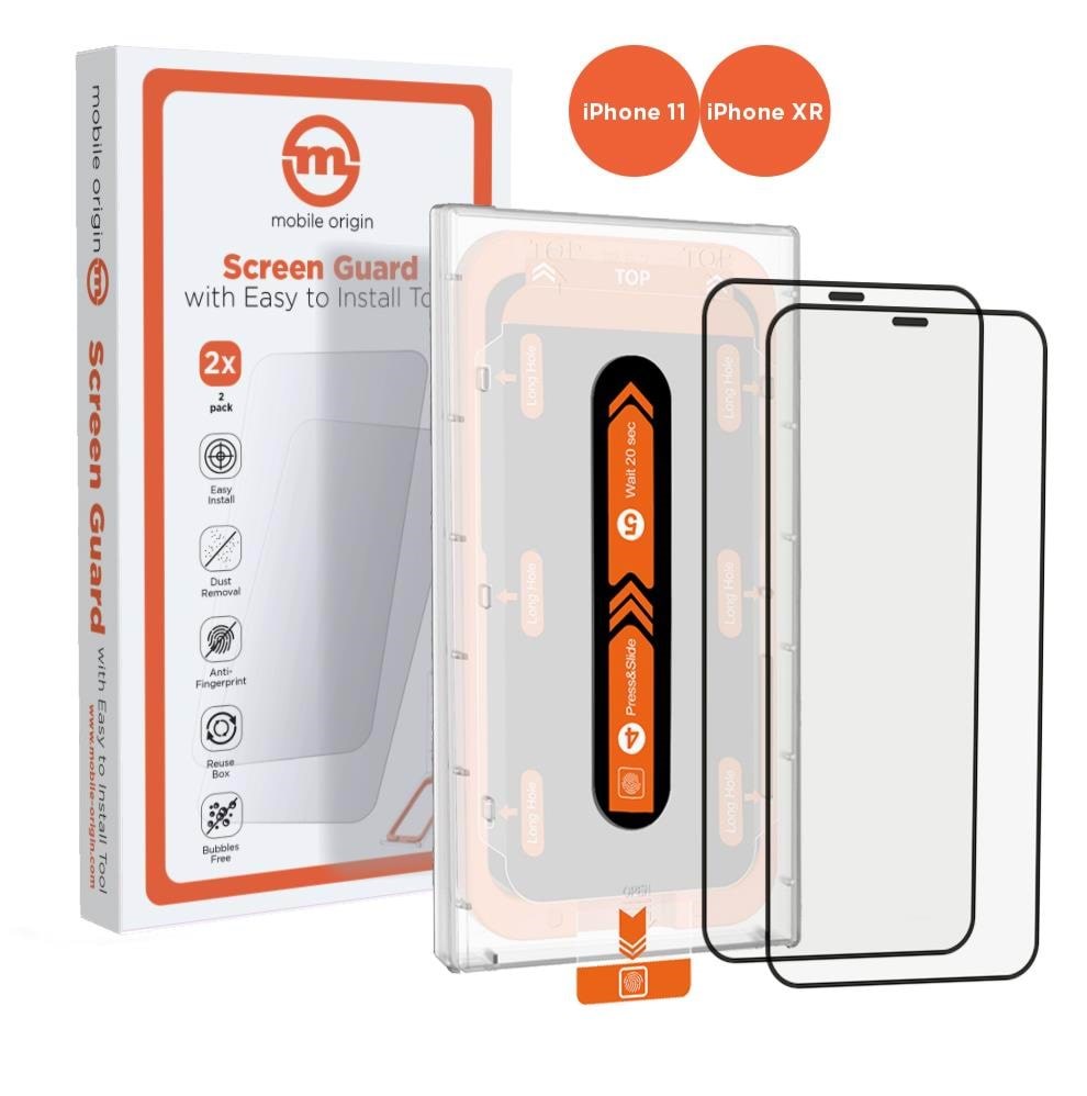 Mobile Origin Screen Guard Iphone 11 / XR With Easy Applicator 2 Pack - Handys Schutzfolie Sga-i11-2pk