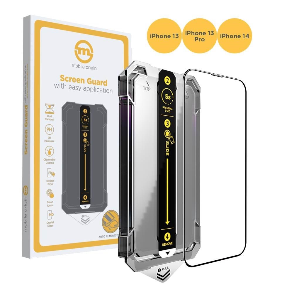 Mobile Origin Screen Guard Iphone 17e/16e/14/13/13 Pro With Easy Application - Handys Schutzfolie Sgz-i14