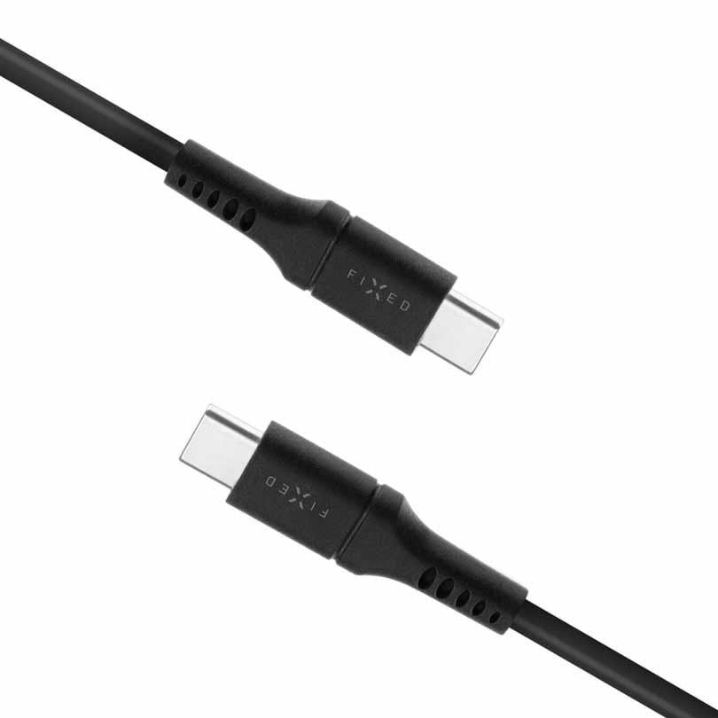 Fixed Liquid Silicone - 60w - Usb-c Usb-c - 2m - Schwarz - Usb Kabel Fixdls-cc2-bk