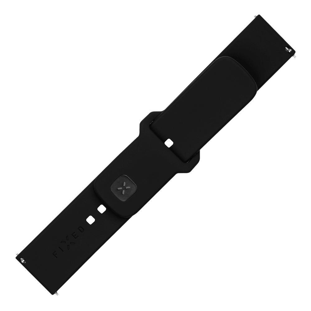 Fixed Silicone Strap Smartwatch Universal 22 mm Black - Smartwatch Accessories