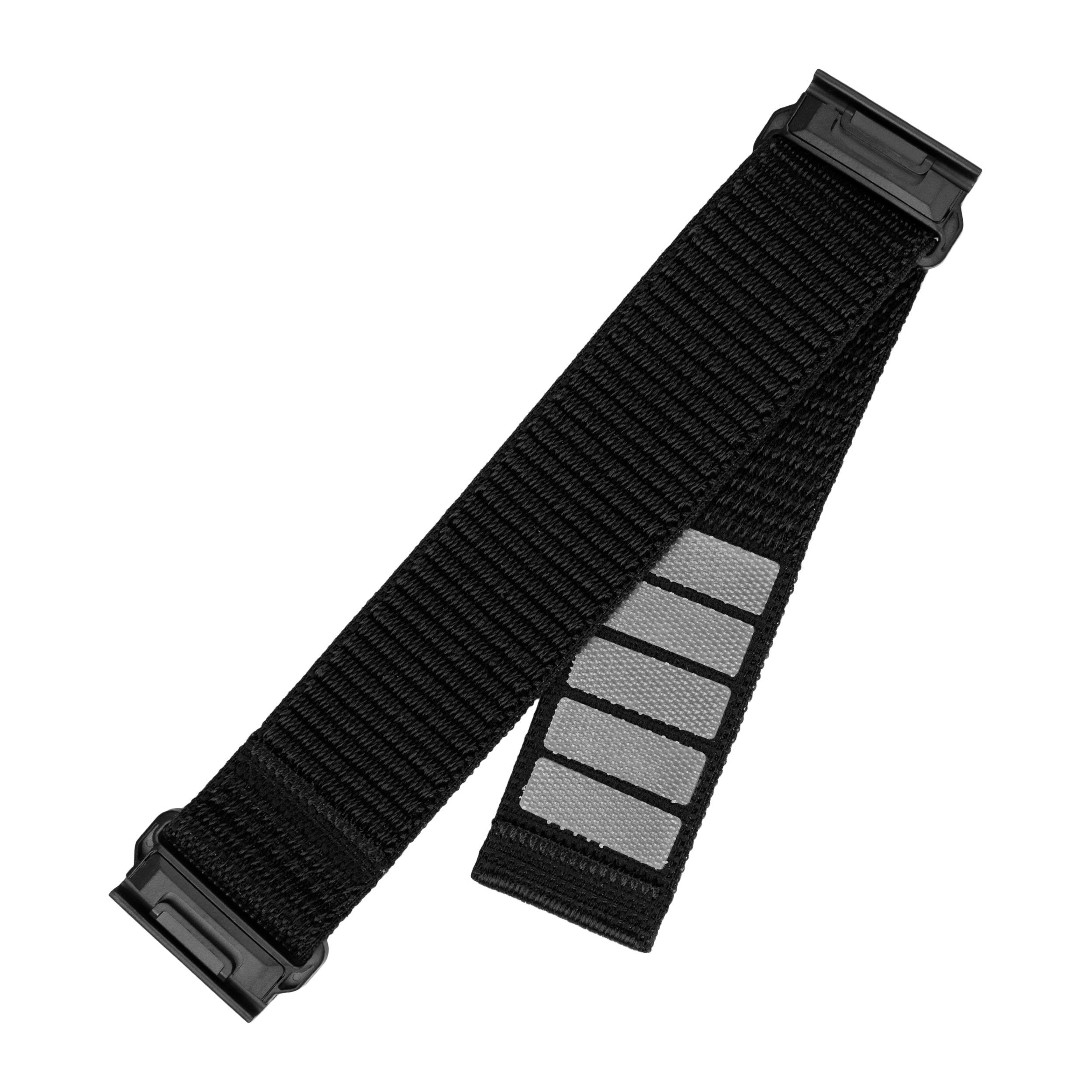 Fixed Nylon Strap For Garmin Quickfit 22 mm Black - Smartwatch Accessories