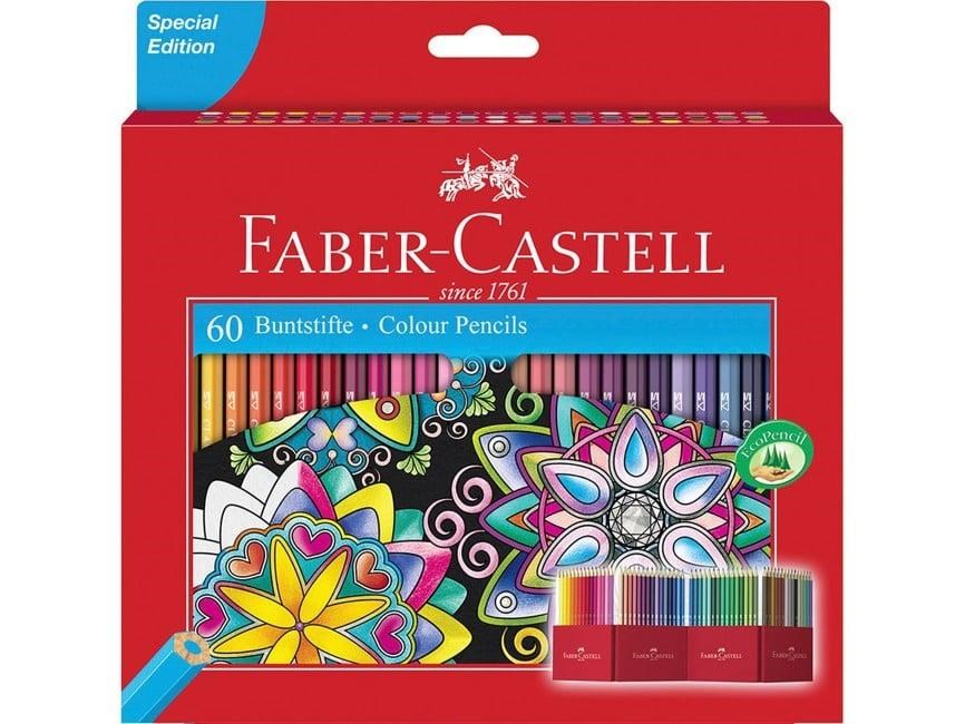 Faber-castell Castle Colored Pencils Box of 60 Pcs - Utensilien Zum Schreiben Und Zeichnen Farbstift 111260