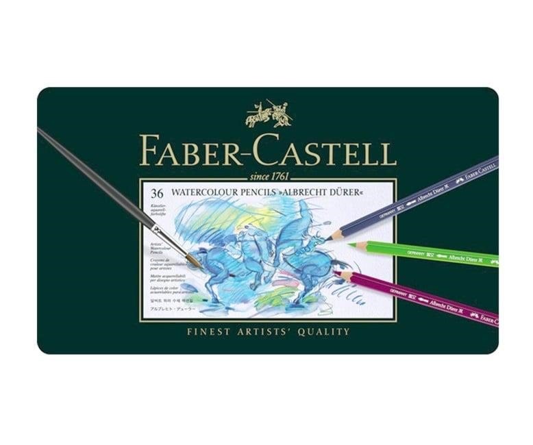 Faber-castell - Albrecht Dürer Watercolor Colored Pencils - Metal Box With 36 Pcs - Utensilien Zum Schreiben Und Zeichnen