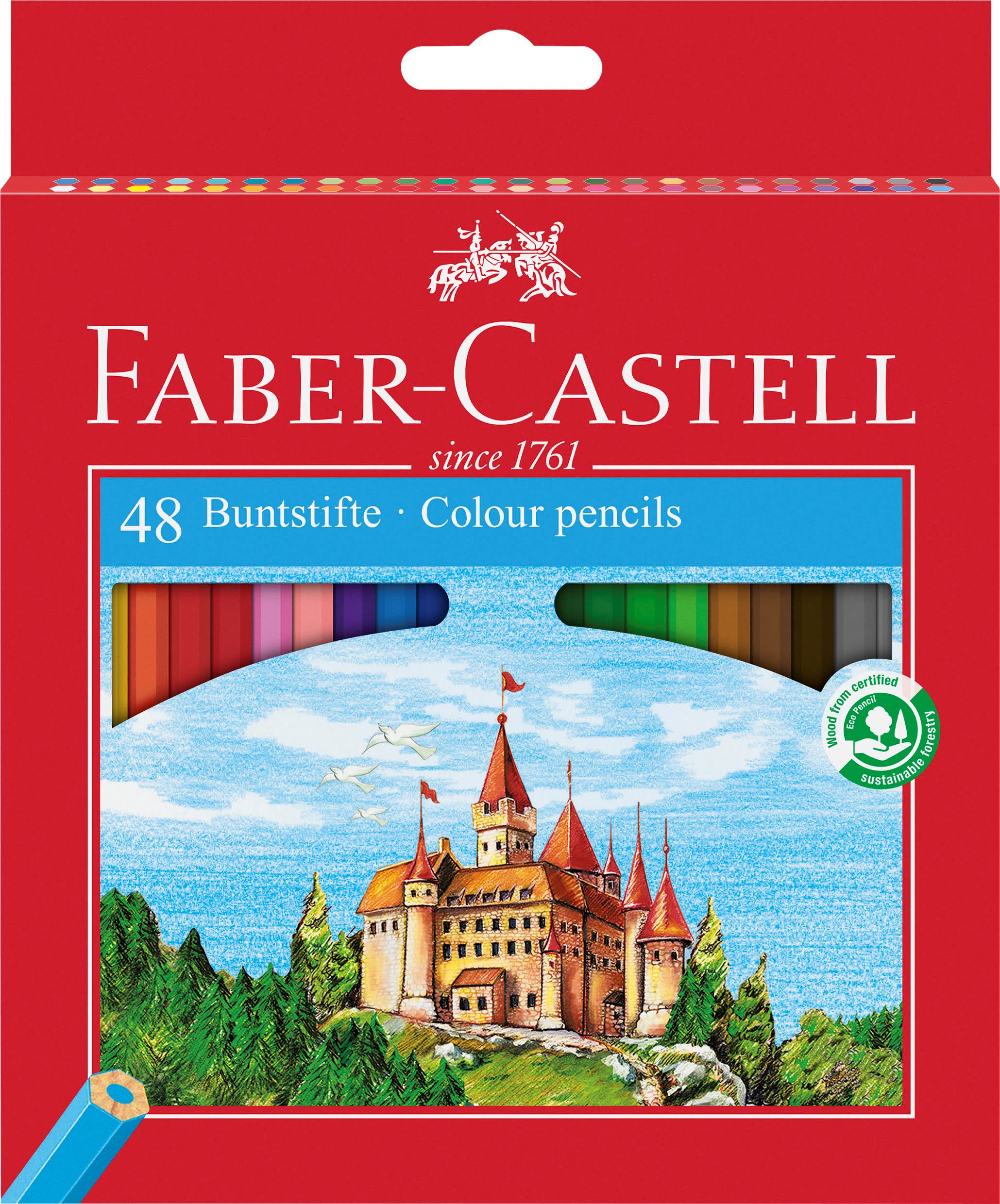 Faber-castell Buntstift Castle 48er Kartonetui - Utensilien Zum Schreiben Und Zeichnen Farbstift 120148