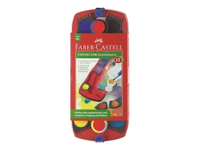 Faber-castell Farbkasten Connector 12 Farben Rot - Kreativ Spiele