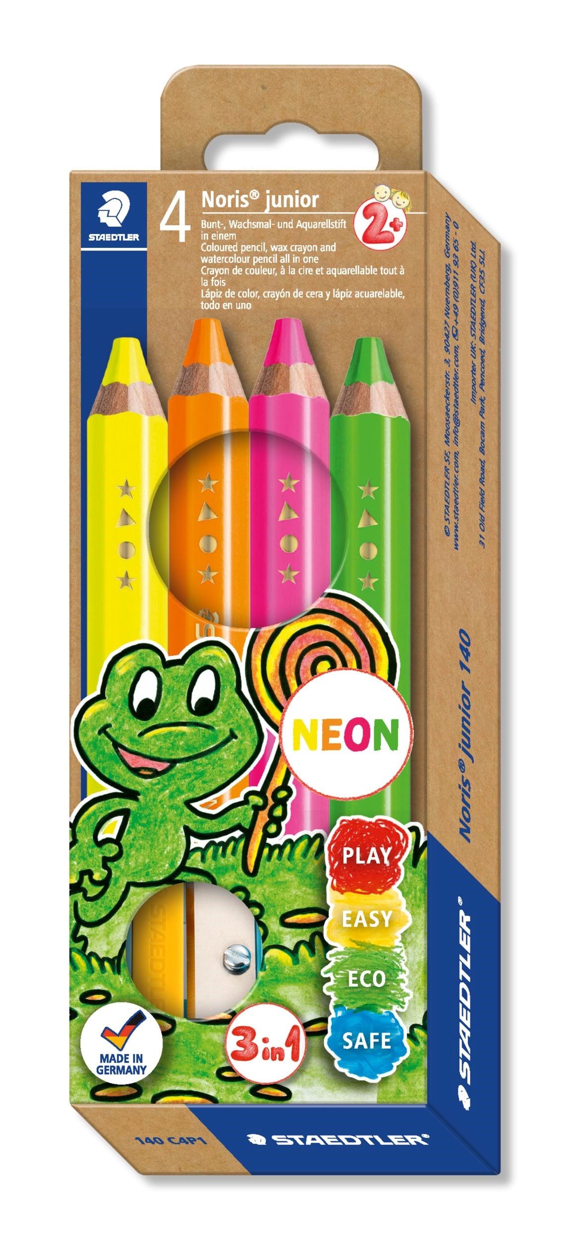 Staedtler Col. Pencil NJ Neon 4pc 100% Pefc - Kreativ Spiele 140 C4p1