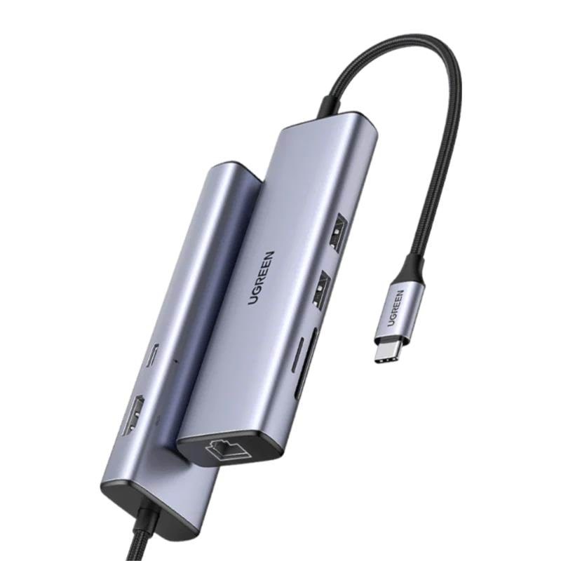 Ugreen 7-in-1 Usb-c Hub - Hdmi - Gray - Dockingstationen