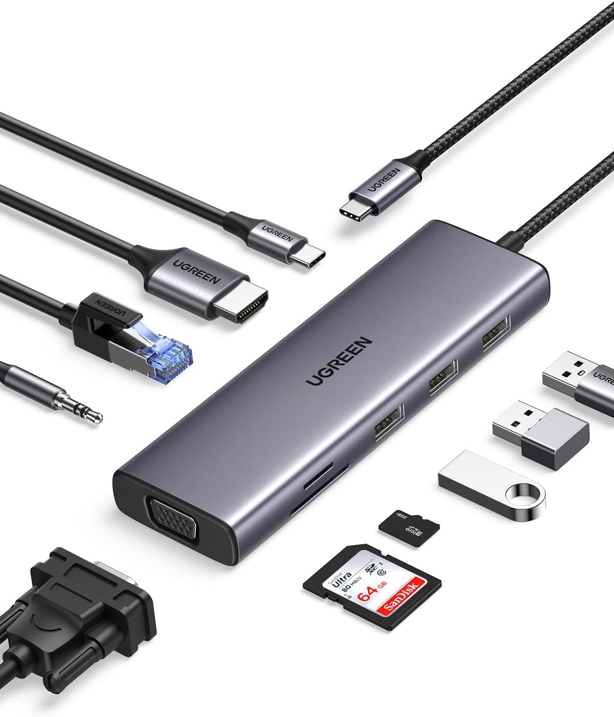 Ugreen 10 in 1 Usb C Hub - Dockingstationen