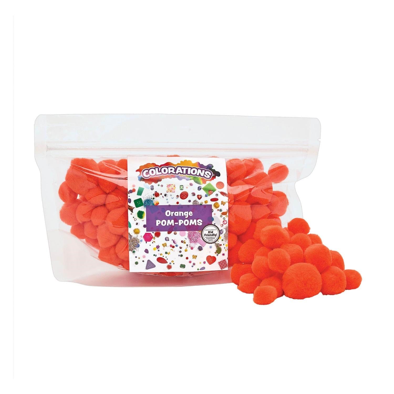 Colorations - Pom Poms Orange 100pcs. - Kunst Handwerk Ausstattung Chpomor