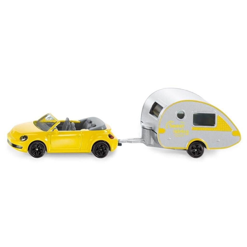 Siku Siku Auto Mit Wohnwagen-anhänger - Spielzeugauto
