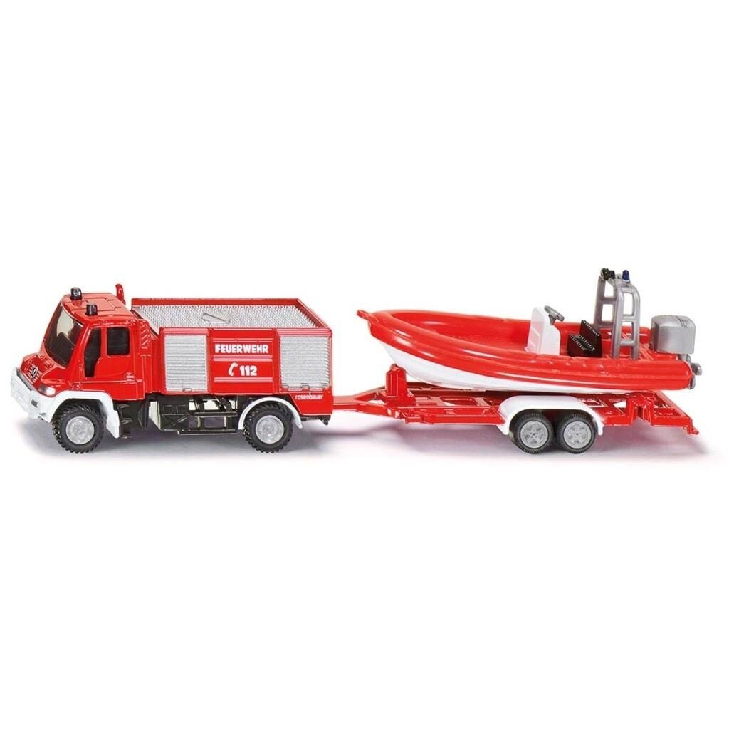 Siku Unimog Fire Engine With Boat - Spielzeugauto 313-1636