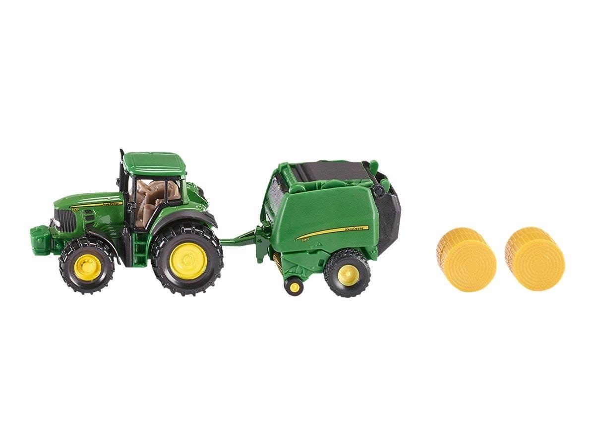 Siku Siku John Deere Traktor Mit Rundballenpresse - Spielzeugauto S-1665