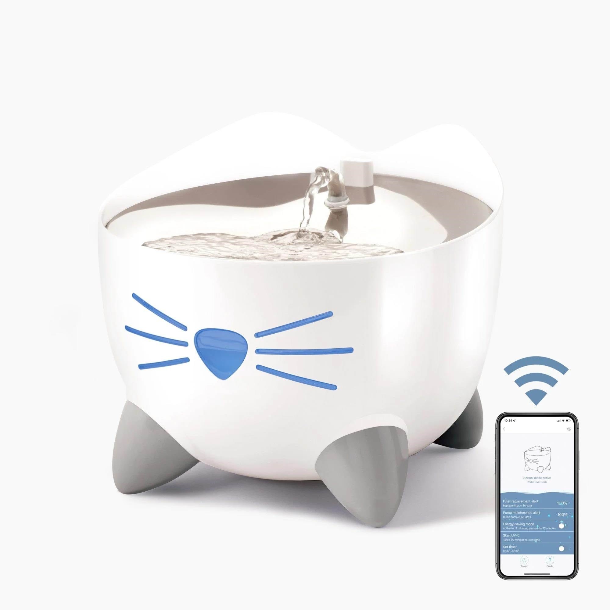 Catit Pixi Smart (Wifi) Drinking Fountain Steel Top & UV - Katzen