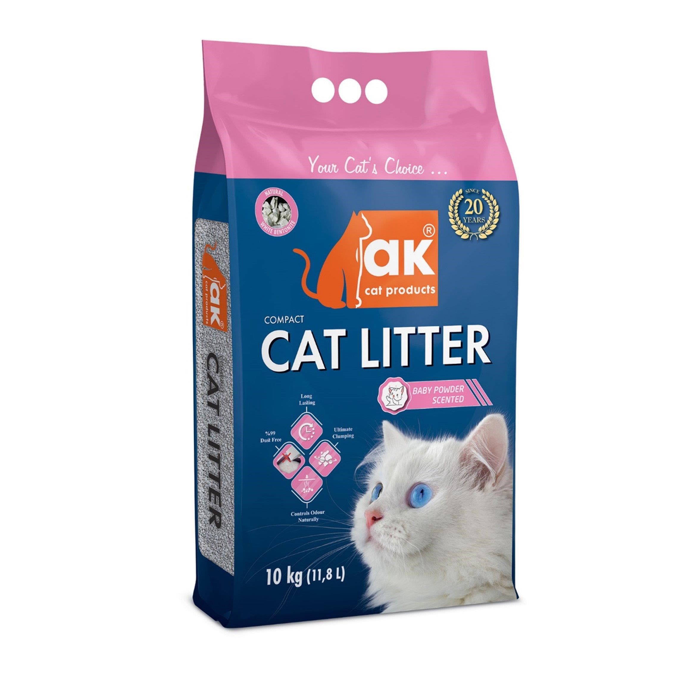AK Kompaktes Klumpstreu Katzenstreu Mit Babypuderduft 10kg