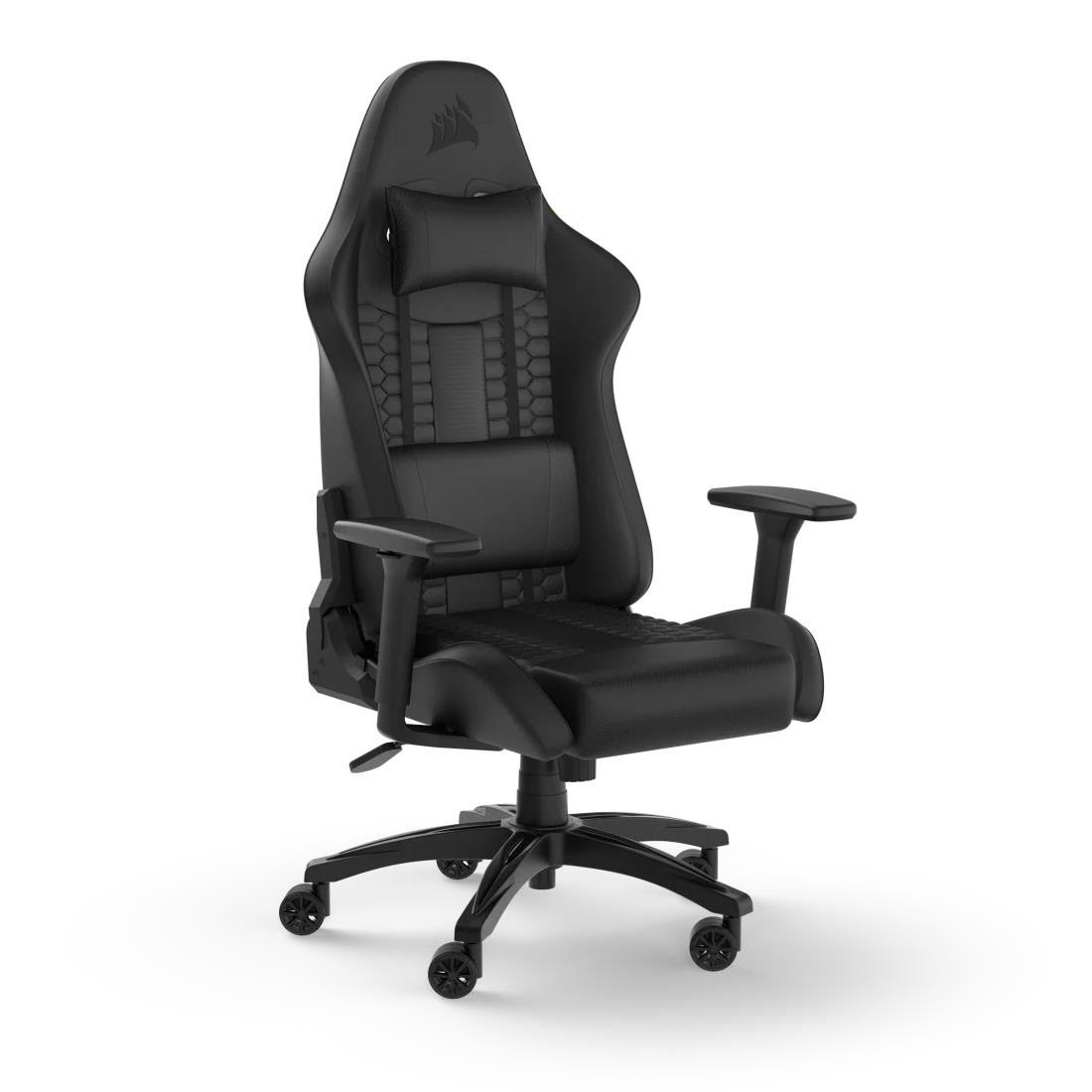 Corsair Tc100 Relaxed Gaming Stuhl - Schwarz - Plüsch-kunstleder - Bis zu 120 kg - Gaming Stuehle