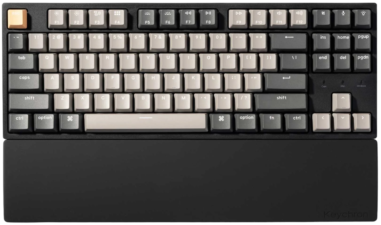 Keychron Silicone Palmrest K8 Series / C1 Series / L4 Series - Handgelenkstütze - Schwarz - Tastaturen Pr45