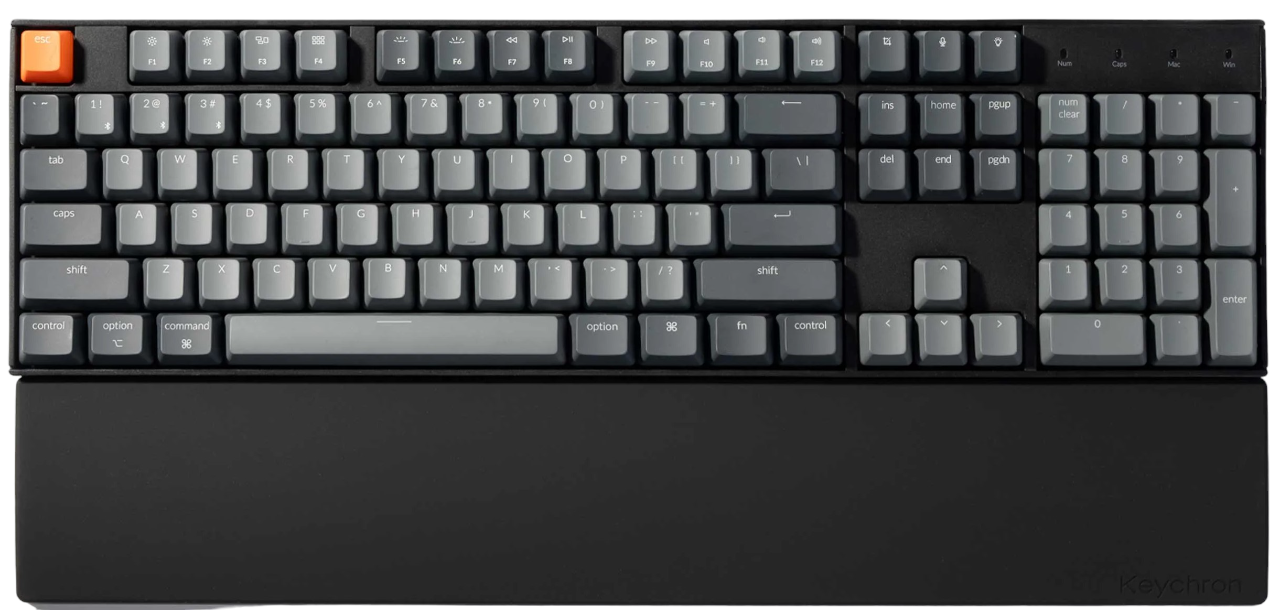 Keychron Silicone Palmrest K10 Series / C2 Series - Handgelenkstütze - Schwarz - Tastaturen Pr48