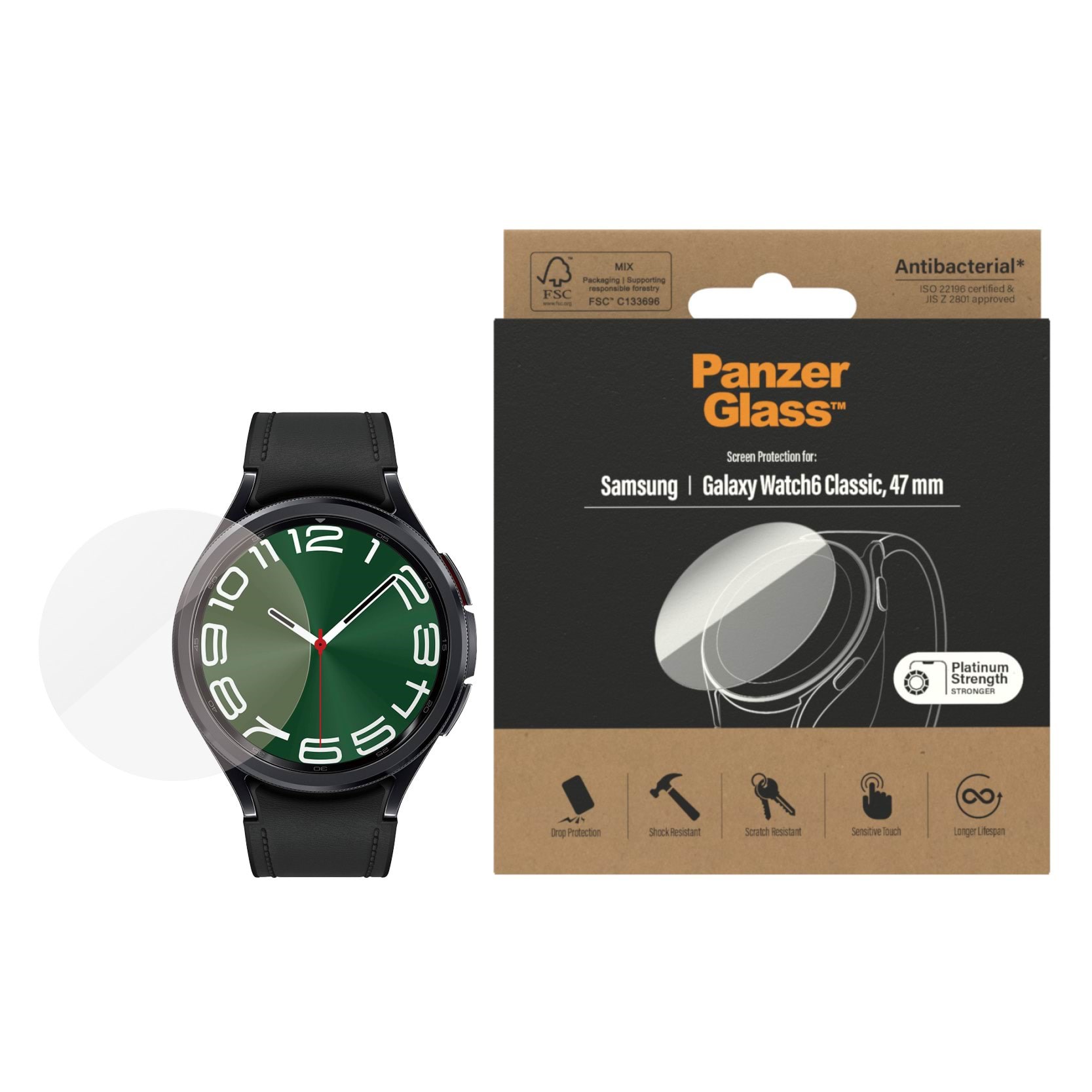 Panzerglass Screen Protector Samsung Galaxy Watch 6 Classic | 47mm - Smartwatch Accessories