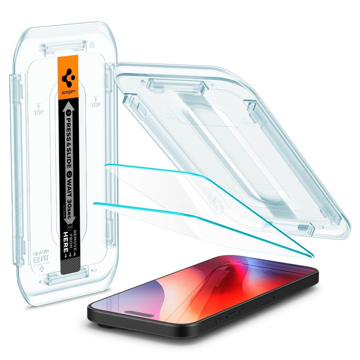 Spigen Glass tR EZ Fit 2 Pack - Transparency -Iphone17 Pro Max/16 Pro Max - Handys Schutzfolie
