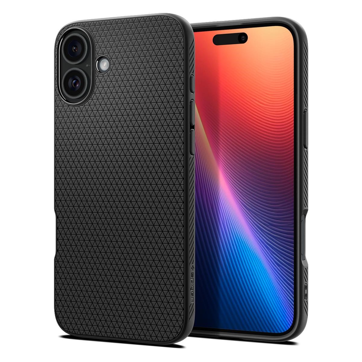 Spigen Liquid Air - Matte Black - Iphone 16 - Handys Cover Cases