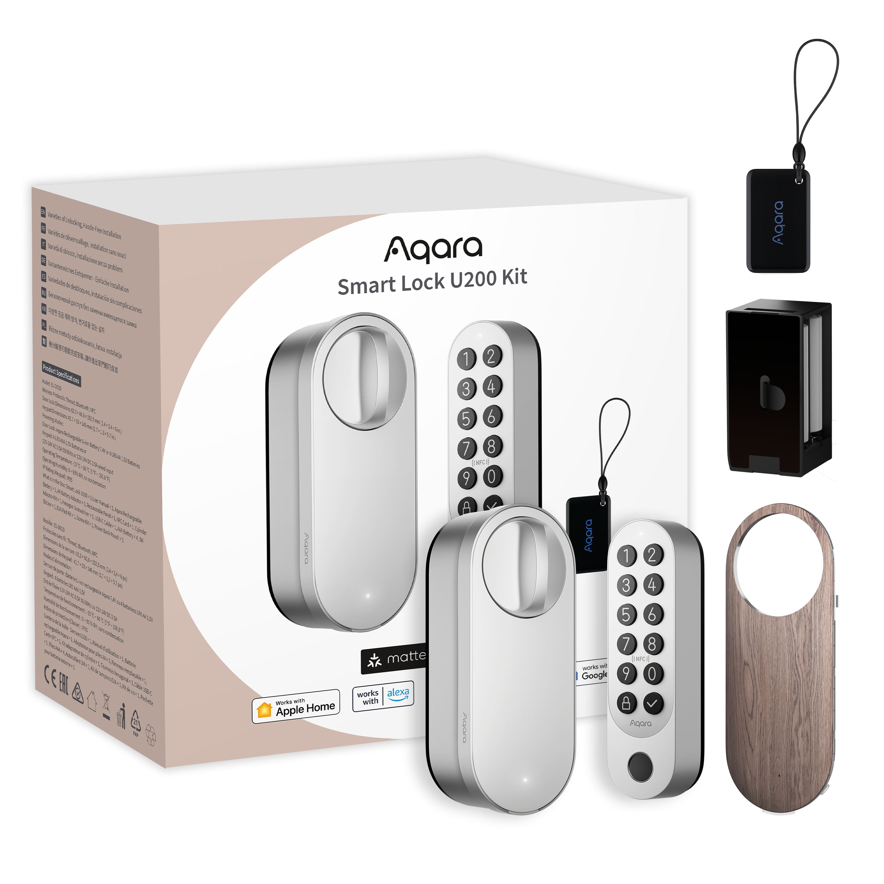 Aqara Smart Lock U200 Kit Silver - Smart Home El-d02d-s