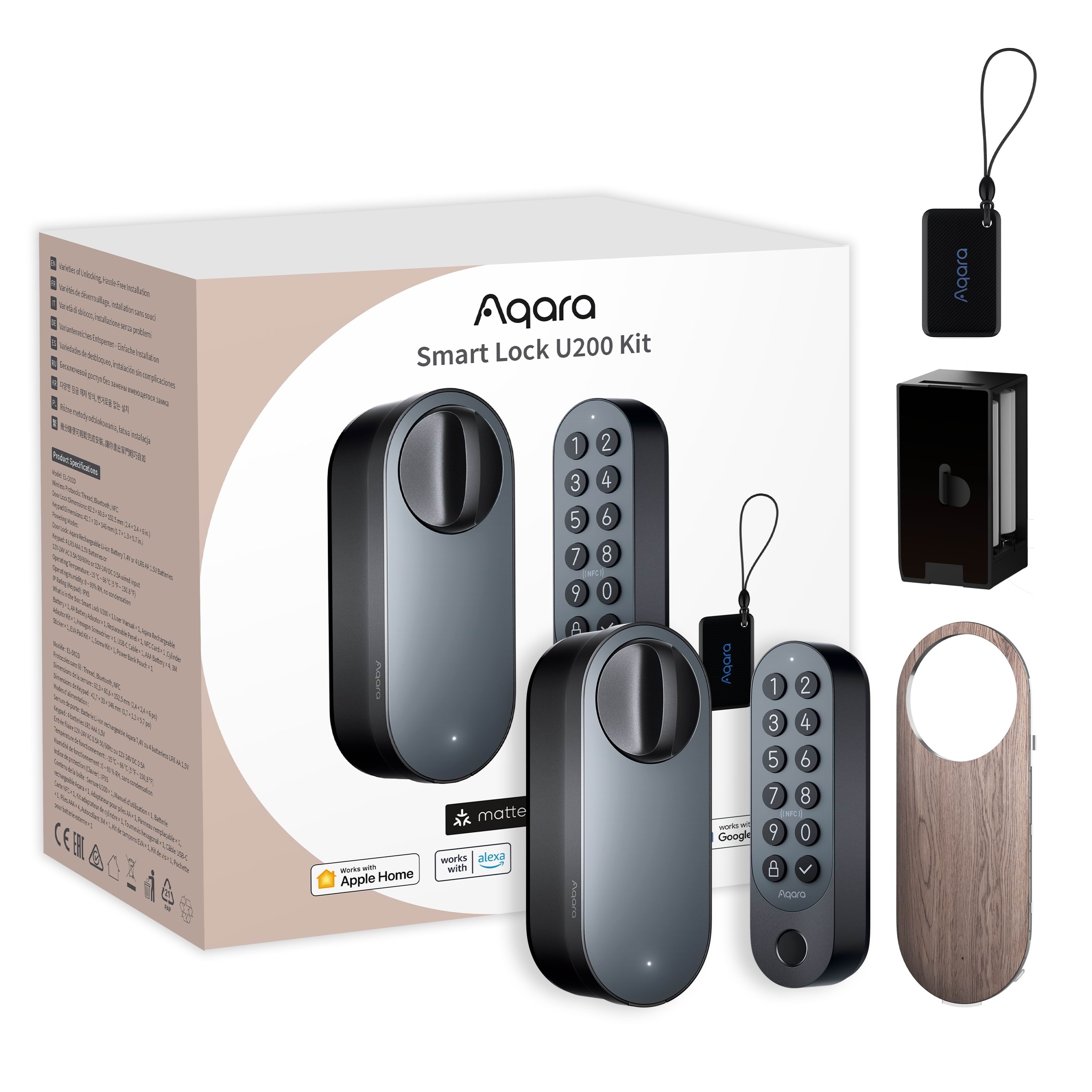 Aqara Smart Lock U200 Kit Black - Smart Home