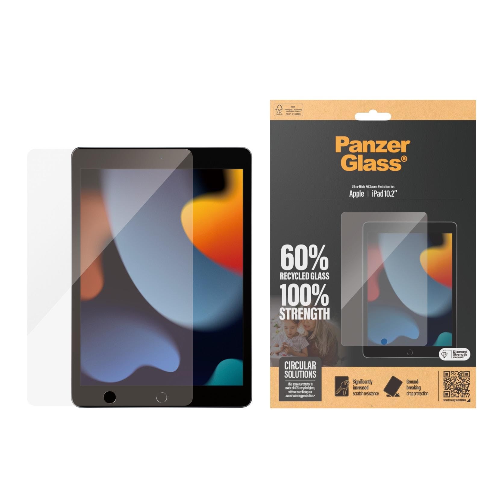 Panzerglass Screen Protector Ipad 10.2'' (2019-2021) | Ultra-wide Fit - Tablets Anderes Zubehoer Panzer2841