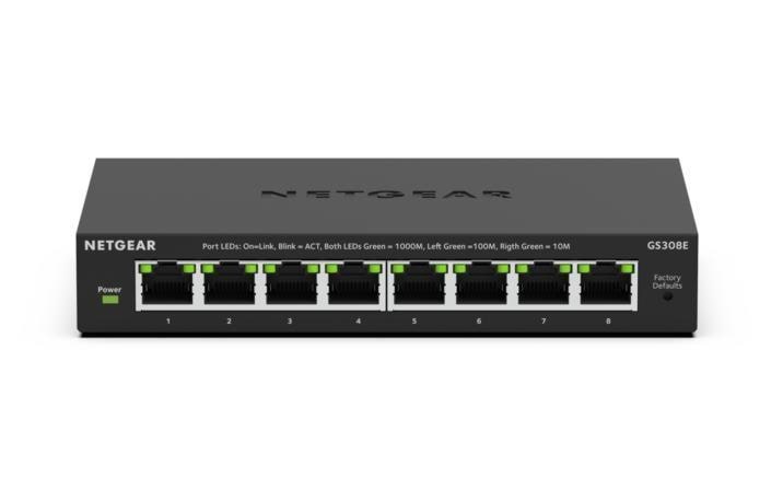 Netgear Gs308e 8-port Gigabit Ethernet Plus Switch - Switches Gs308e-400eus