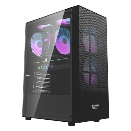 Darkflash Computer Case A290 + 3 Fans (Black) - Gehäuse - Miditower - Schwarz - Gehaeuse